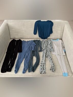 Lot of 6 - Rompers and PJ - Larkspur, Kyte Baby, Little Sleepies - 2T Bamboo